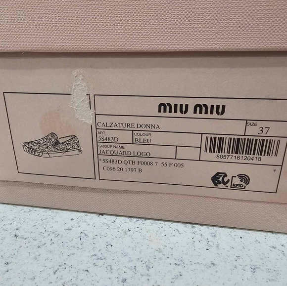 Miu Miu Logo Slip On Sneakers - Picture 7 of 11